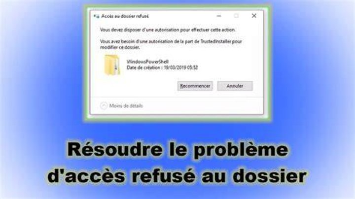 Dépanner un problème de permission lors du téléchargement