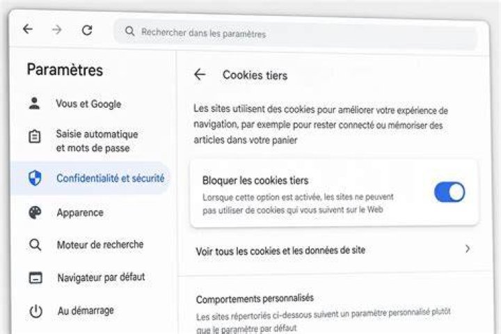 Param&eacute;trage du navigateur : cookies, traqueurs et confidentialit&eacute;